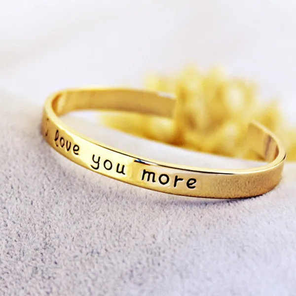 18k Gold Plated - I Love You More Bangle