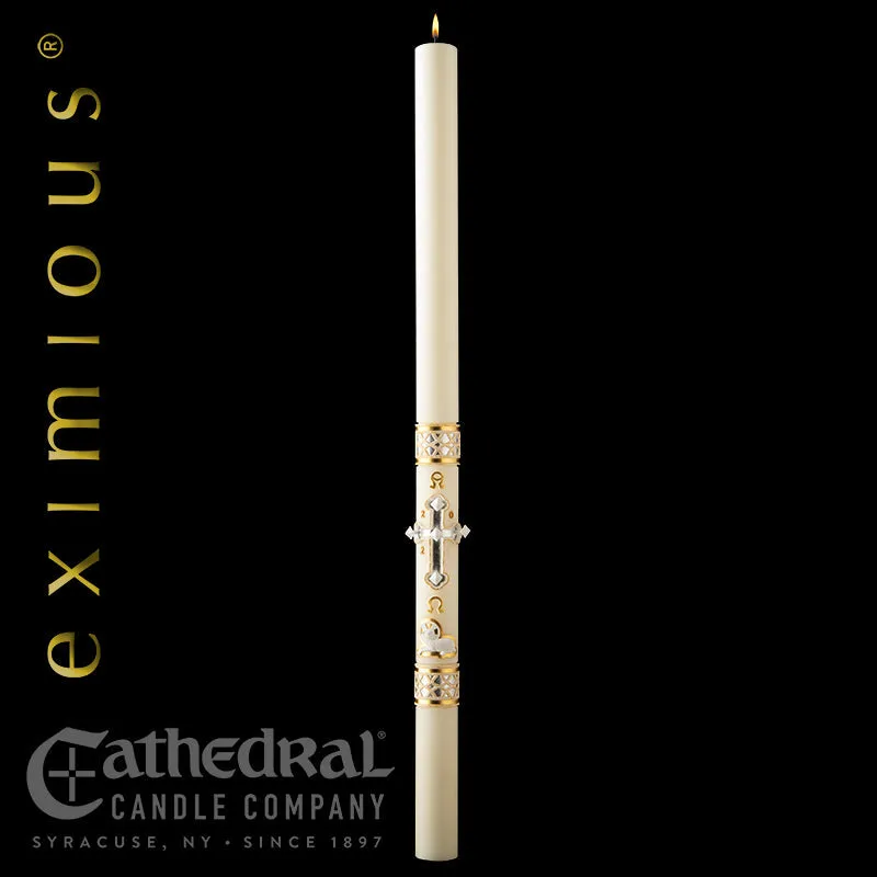 3-1/2" x 48" Merciful Lamb Eximious Paschal Candle