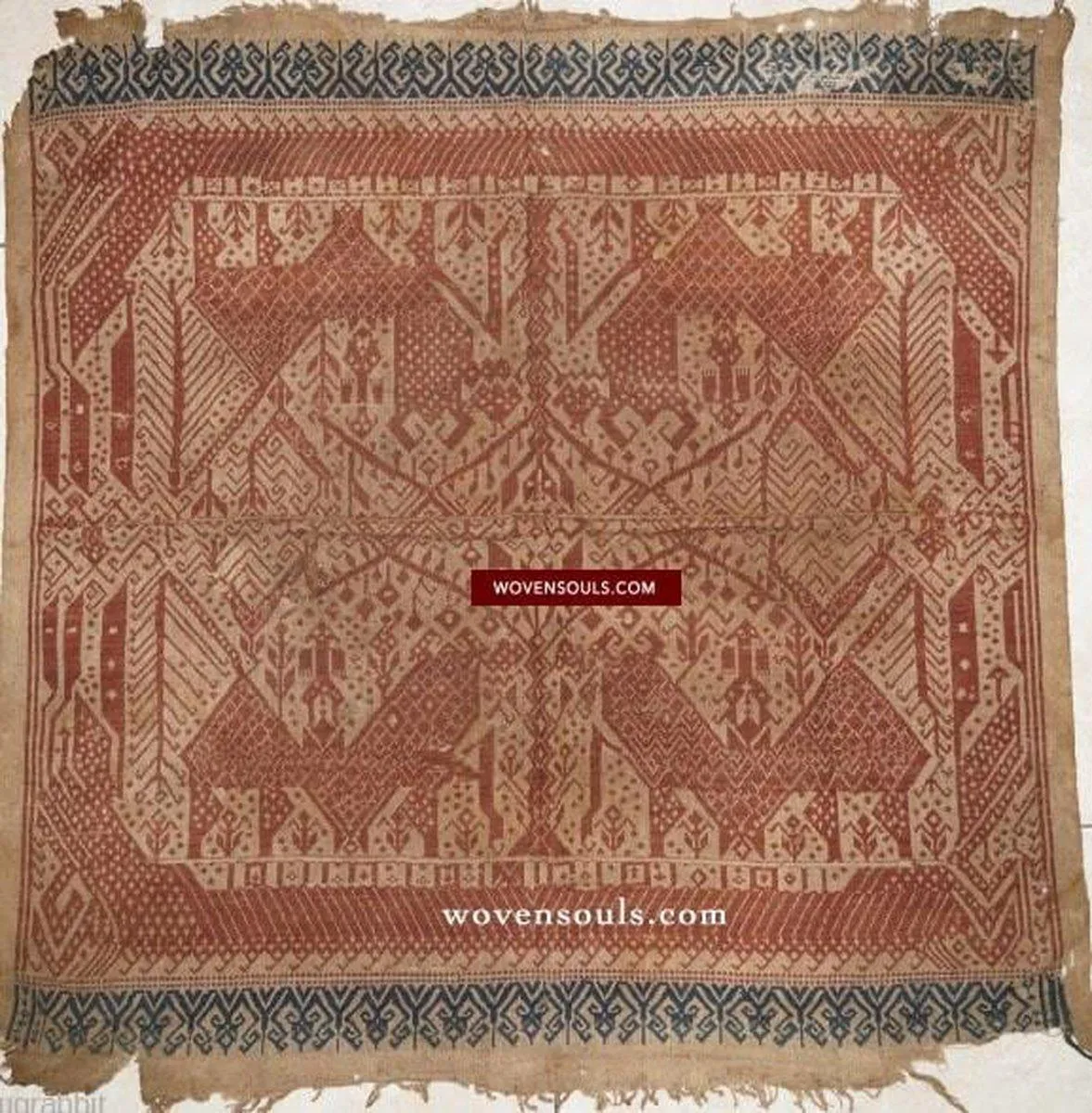 314 Exquisite ANtique Sumatra Weaving Tampan Shipcloth Textile