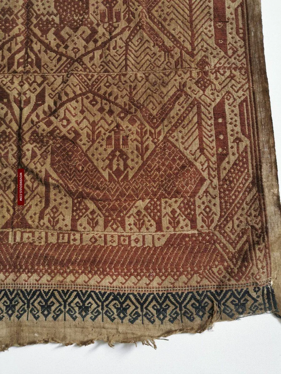 314 Exquisite ANtique Sumatra Weaving Tampan Shipcloth Textile