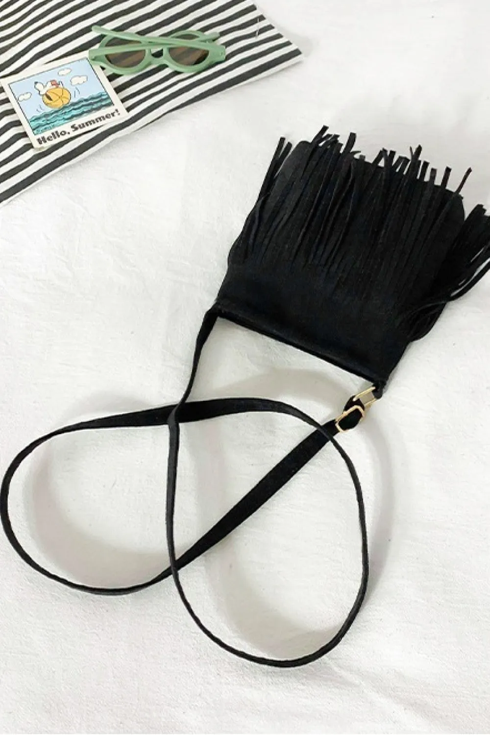 Adored PU Leather Crossbody Bag with Fringe