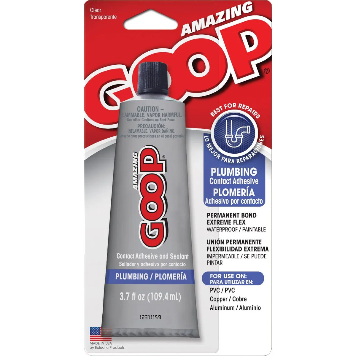 Amazing Goop 3.7 Oz Plumbing All-Purpose Adhesive