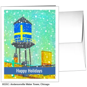 Andersonville Water Tower, Chicago, Greeting Card (8026C)