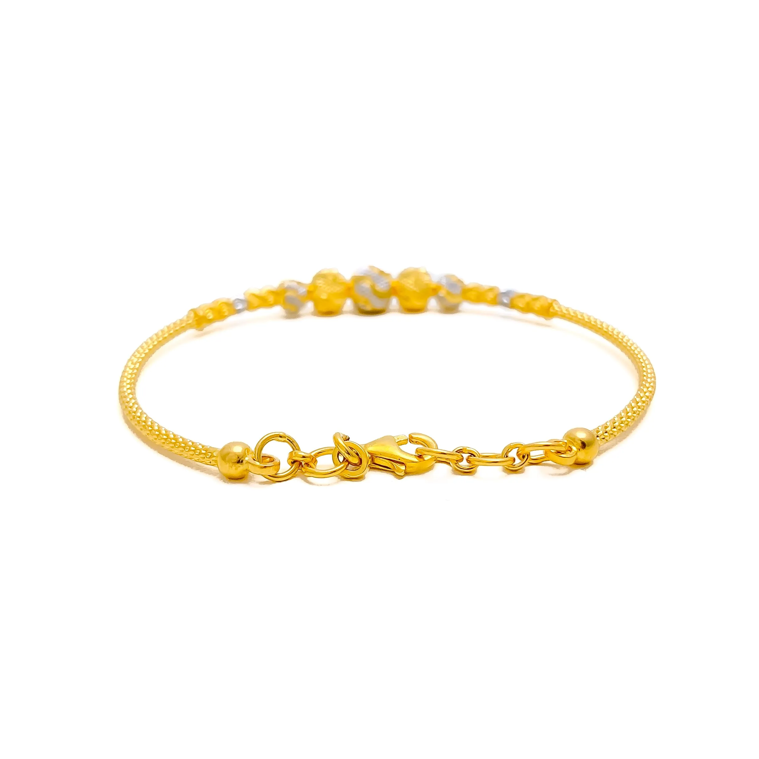 Artistic Dazzling 22k Gold Bangle Bracelet