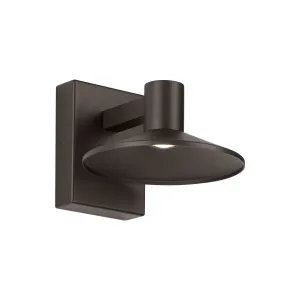 Ash 8 In. LED Hi-Output Outdoor Wall Sconce 613 Lumens 2700K Bronze Finish Clear Lens