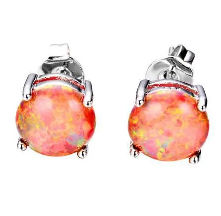 Australian Fire Opal Earrings