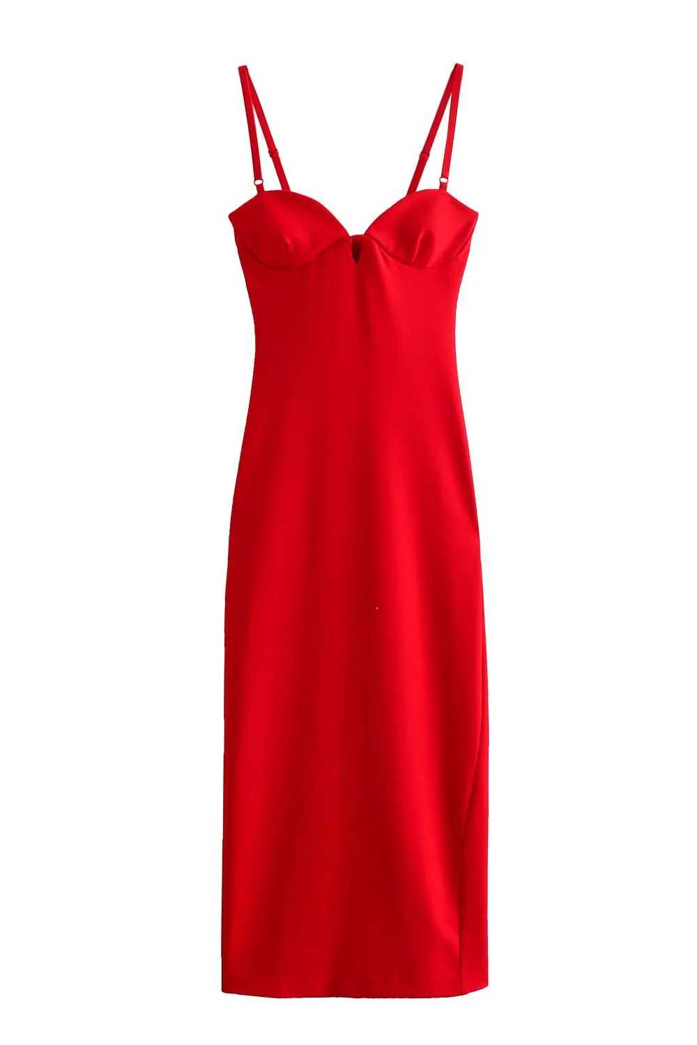 'Autumn' Slimming Mid-Length Halter Dress