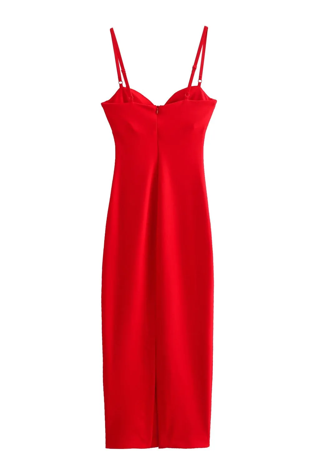 'Autumn' Slimming Mid-Length Halter Dress