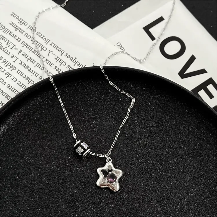 Bear Star Charm Necklace