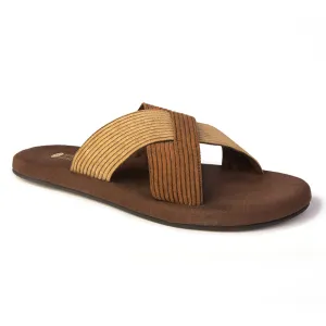 Ben Luxe - Crossover Corduroy Brown Slides Thrift Edit