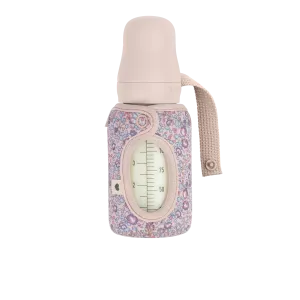 Bibs - Liberty print pink bottle sleeve