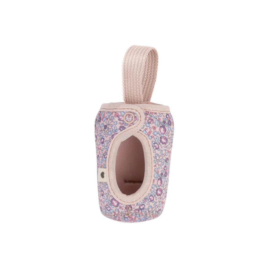 Bibs - Liberty print pink bottle sleeve