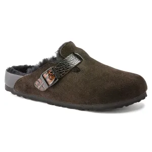 Birkenstock Boston Shearling Exquisite Suede Clogs