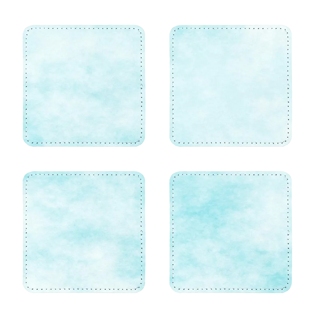 Blue Clouds Sublimation Coasters Pack of Four