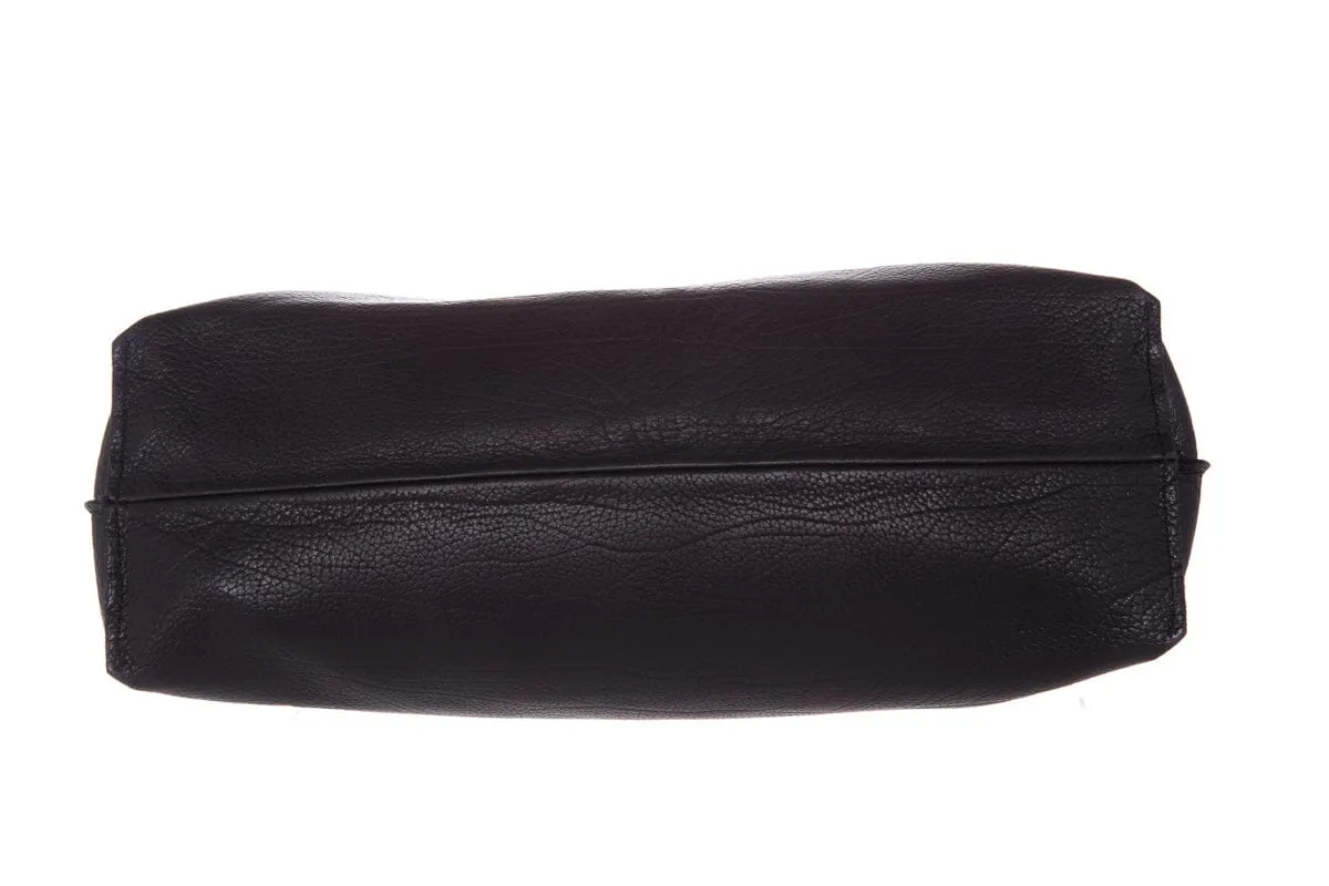 Bottega Veneta Black Leather Cosmetics Case