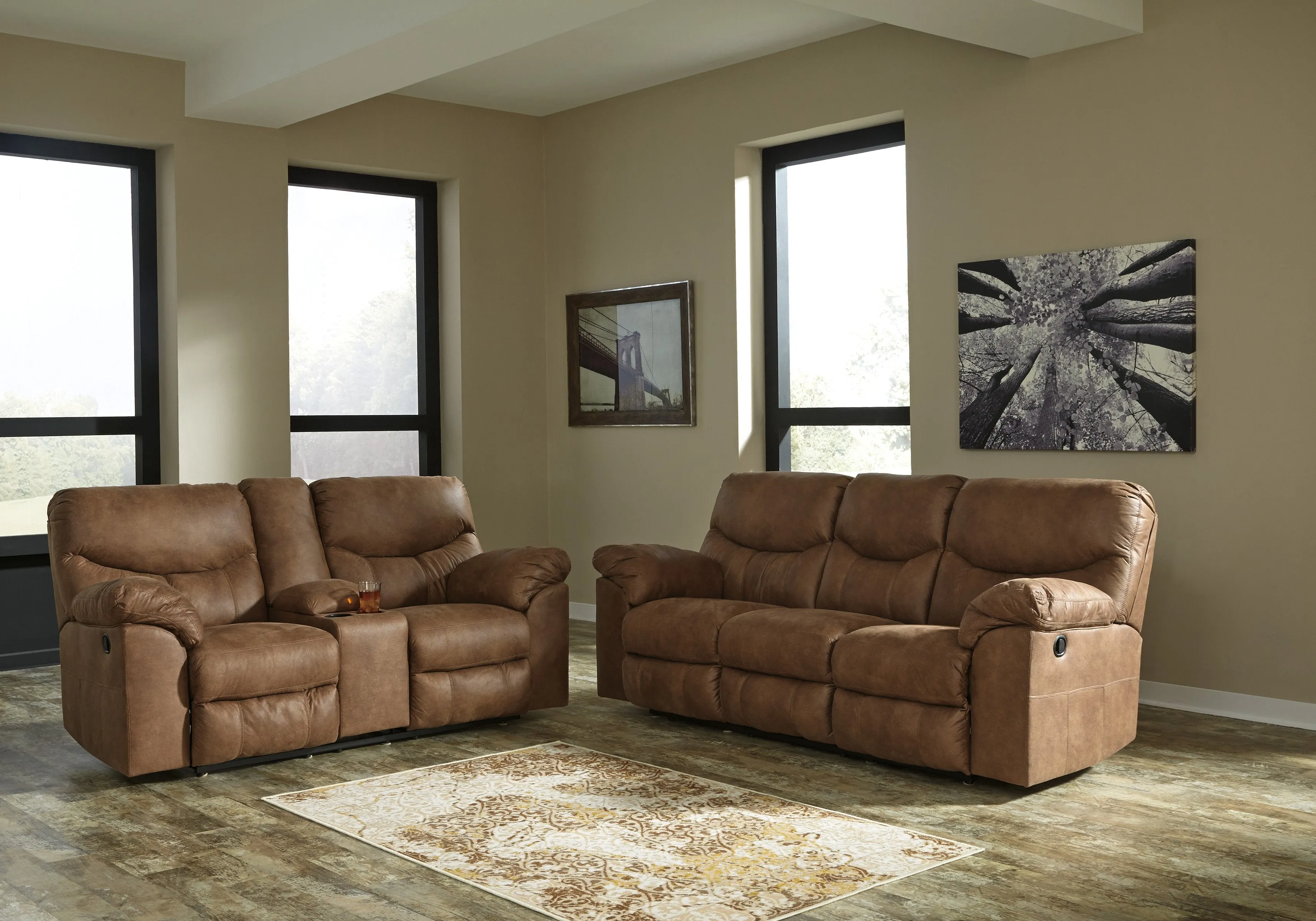 Boxberg Bark Reclining Living Room Set