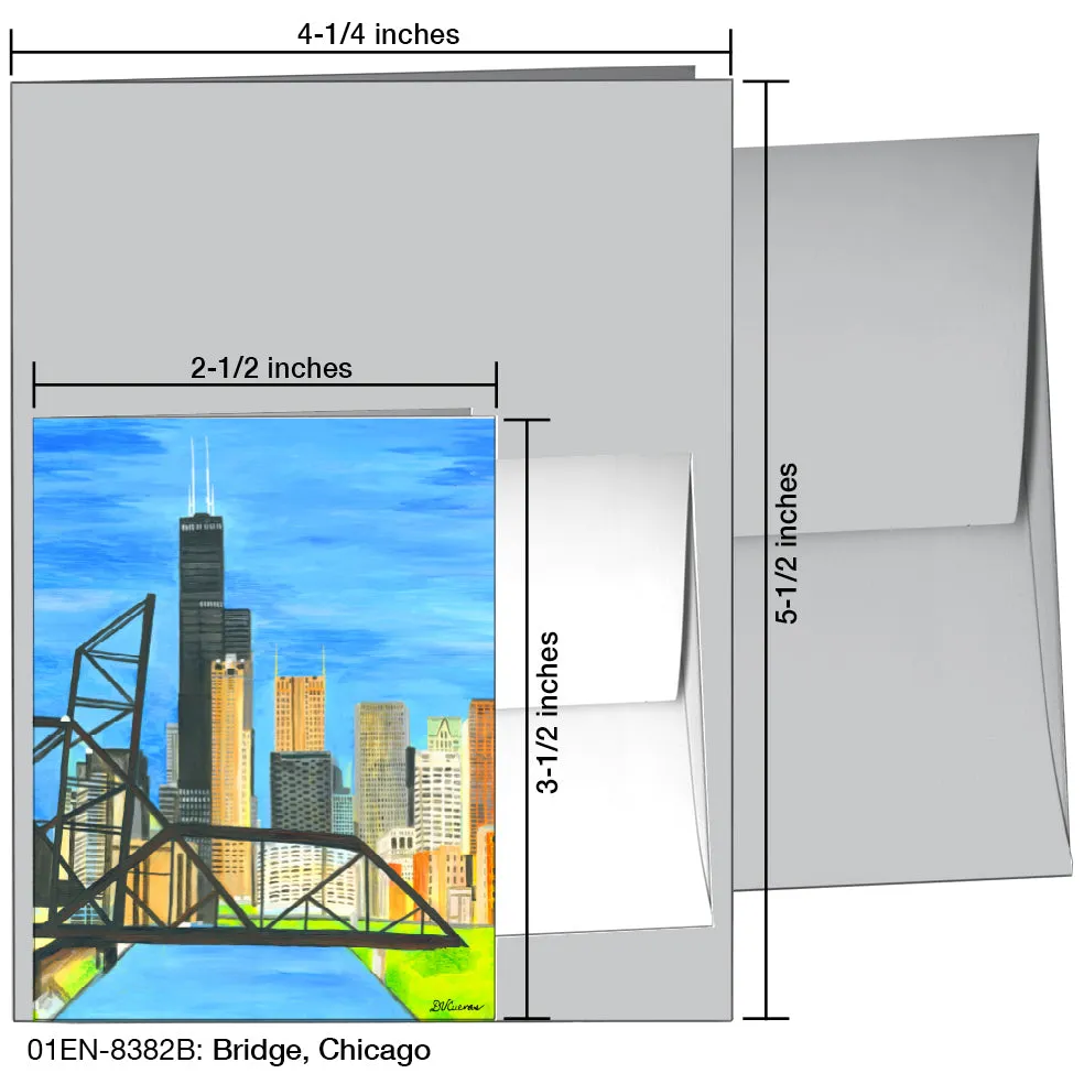 Bridge, Chicago, Greeting Card (8382B)