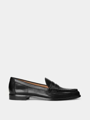 Burnished leather loafer