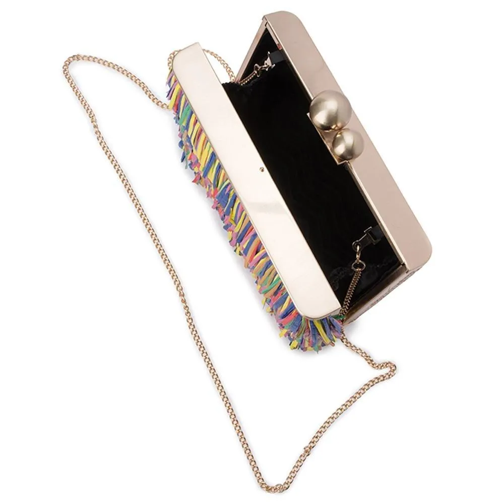 CARLITA Carnivale Fringe Clutch Bag