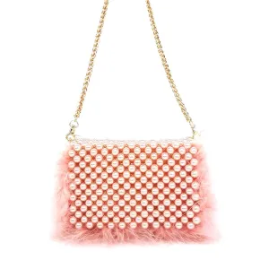 Celia Plush Beaded Clutch