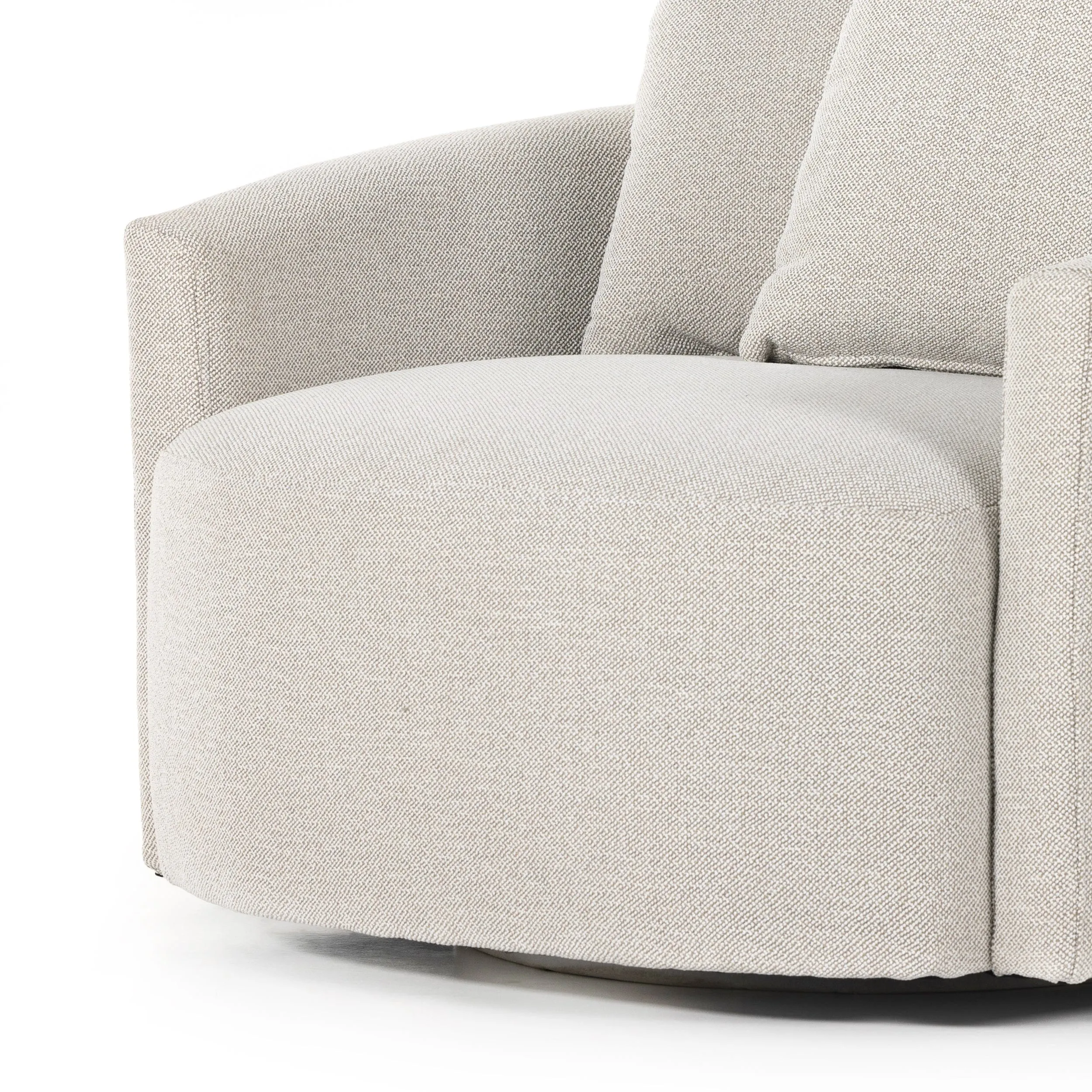 Chloe Swivel Chair, Delta Bisque