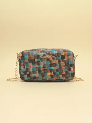 Color Block Chain Crossbody Bag