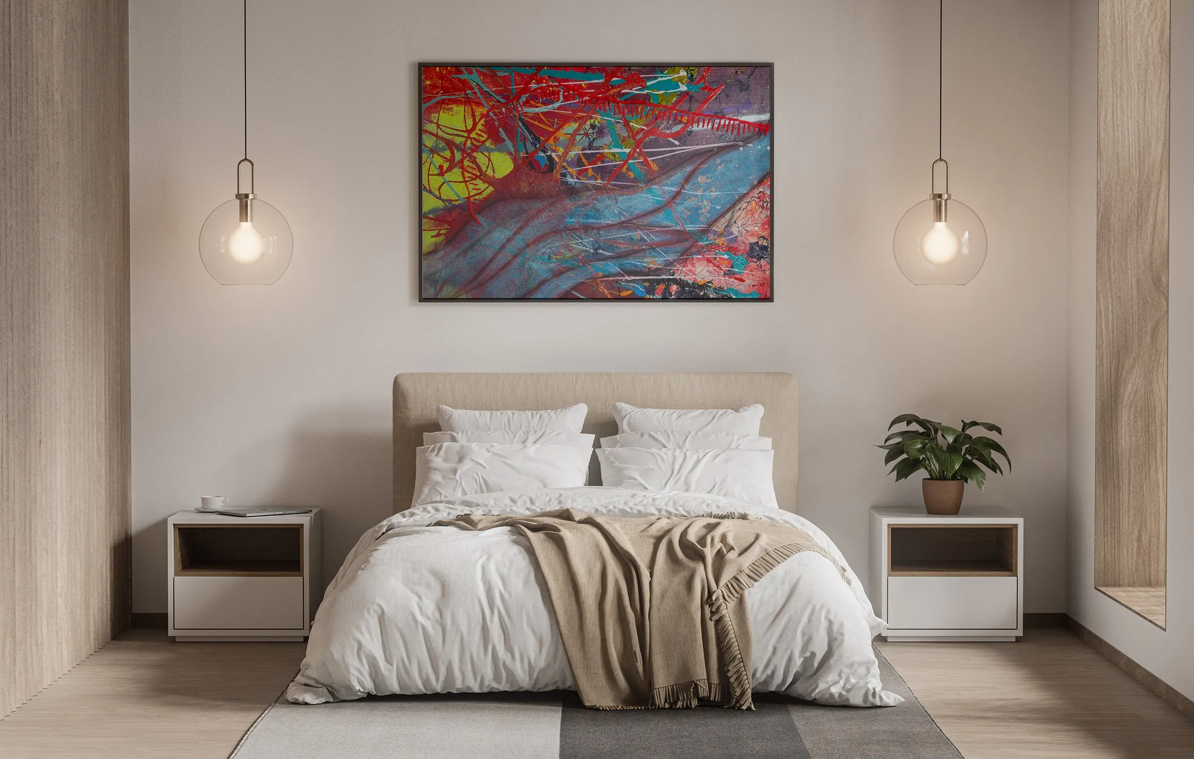 Contemporary art, abstract painting | IRRESISTIBLE FEELINGS (75 x 55 cm)