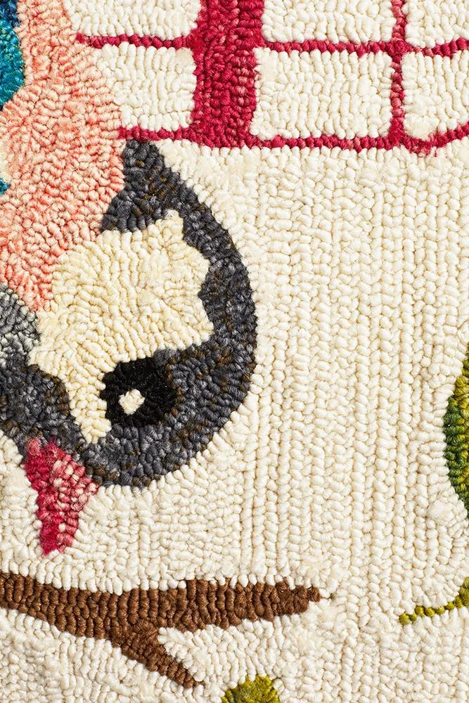 Copacabana Finch and Nest Exquisite Indoor Outdoor Rug Cream