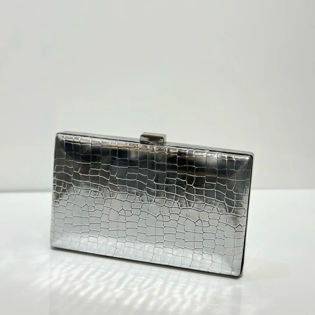 crocodile square Clutch