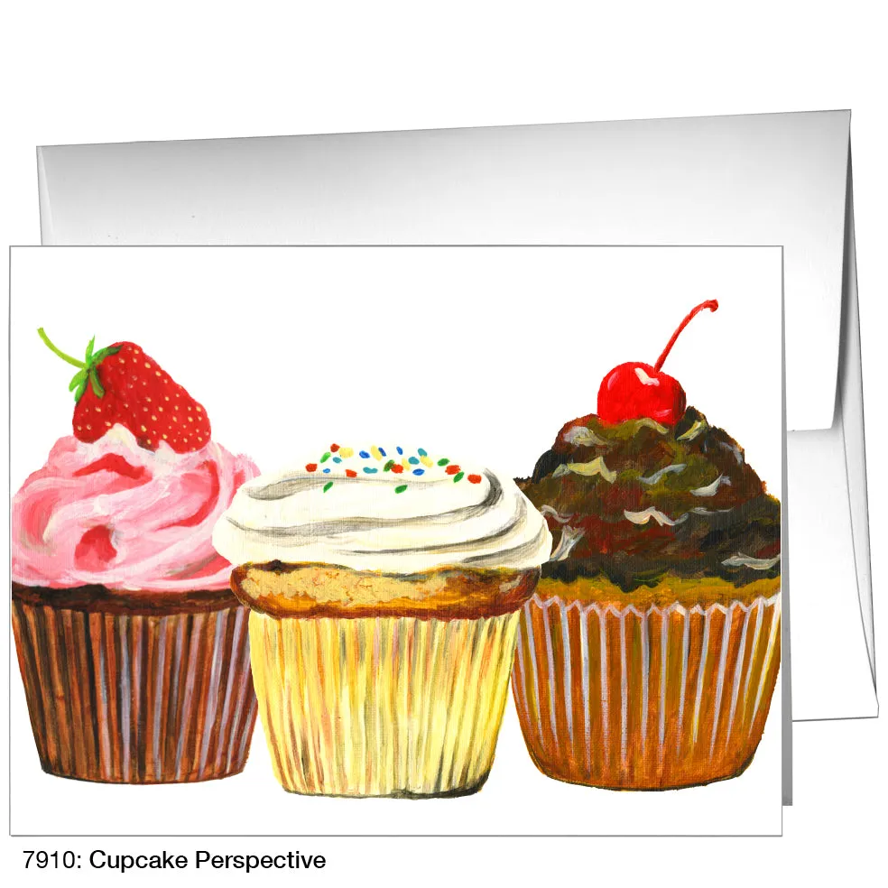 Cupcake Prespective, Greeting Card (7910)