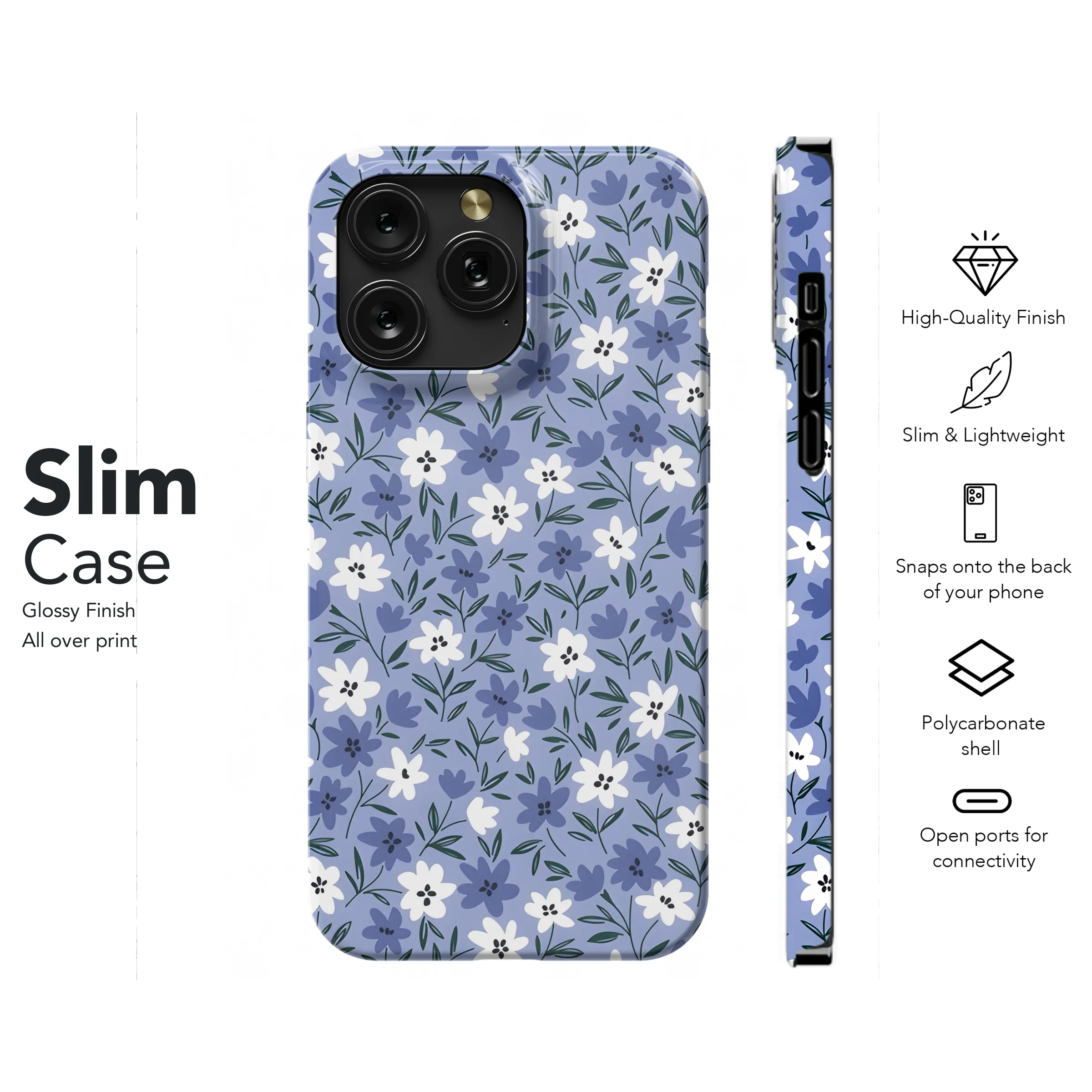 Cute Small Flower Floral Print Phone Case iPhone Samsung Cover Pixel 2364