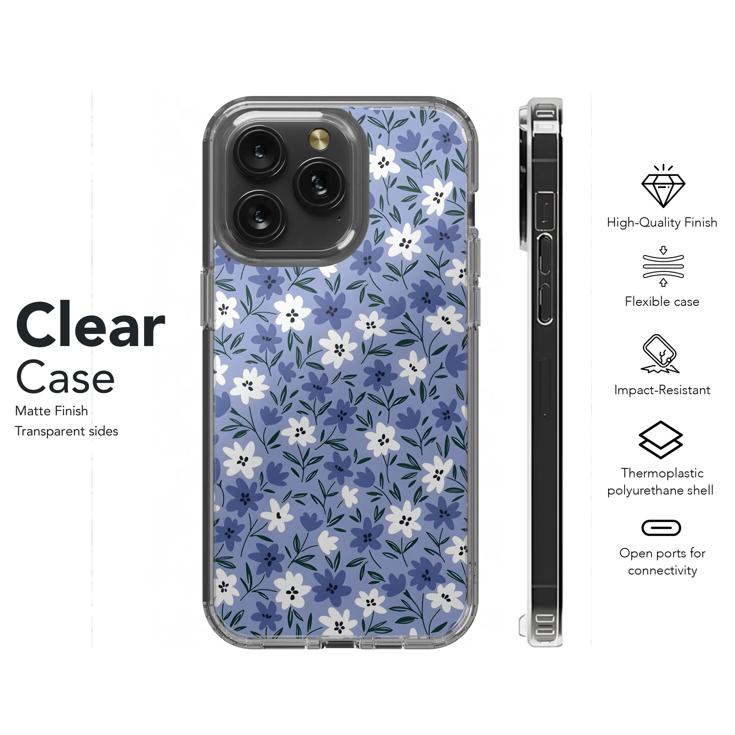 Cute Small Flower Floral Print Phone Case iPhone Samsung Cover Pixel 2364