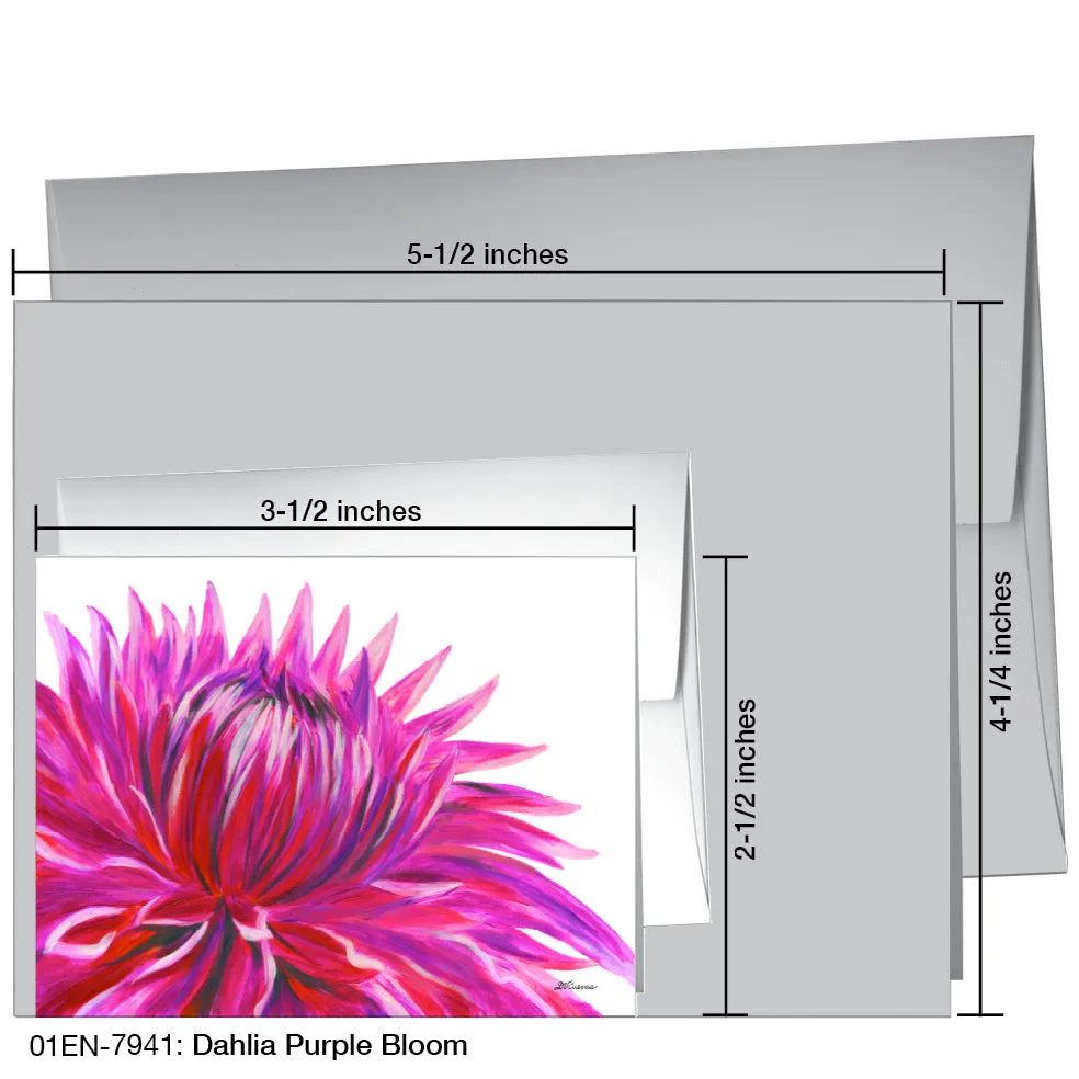 Dahlia Purple Bloom, Greeting Card (7941)