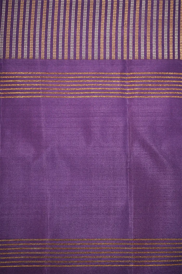 DUSTY LAVENDER WITH PURPLE HAZE PURE KANCHIVARAM SILK SAREE