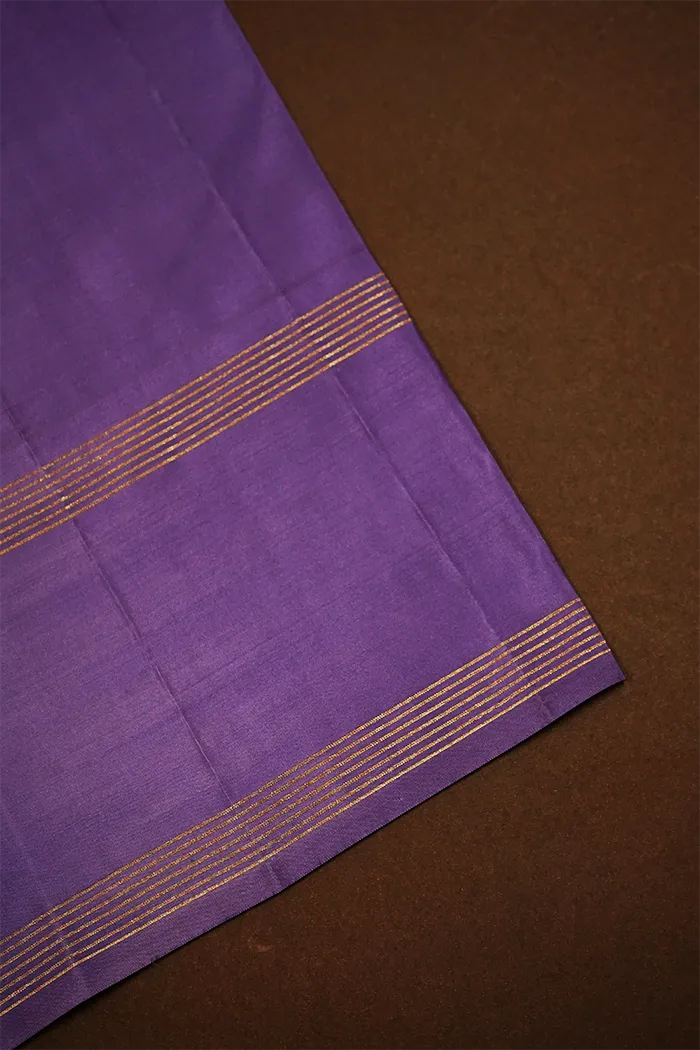 DUSTY LAVENDER WITH PURPLE HAZE PURE KANCHIVARAM SILK SAREE