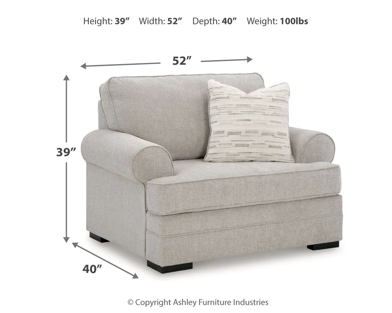 Eastonbridge Sofa Chaise, Chair, and Ottoman in Shadow