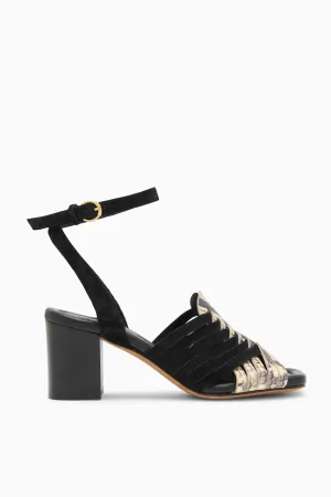 Ema Mid Heel - Noir Python Colorblock