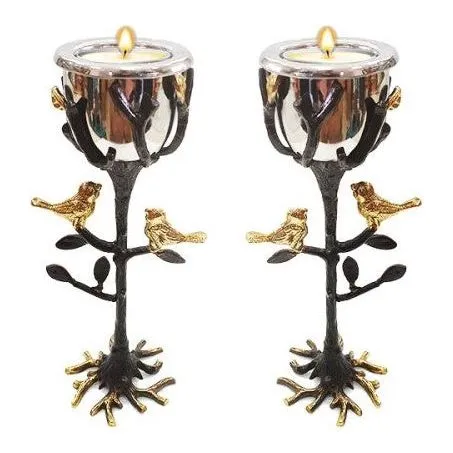 Emanuel Artistic Brass Candlesticks Tree Of Life