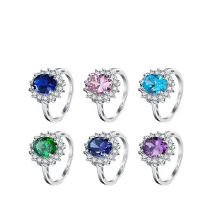 Exquisite 925 Silver Zircon Rings by Planderful Collection