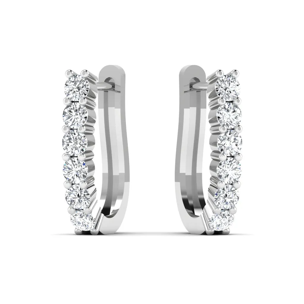 Exquisite 925 Sterling Silver Hoop Earrings