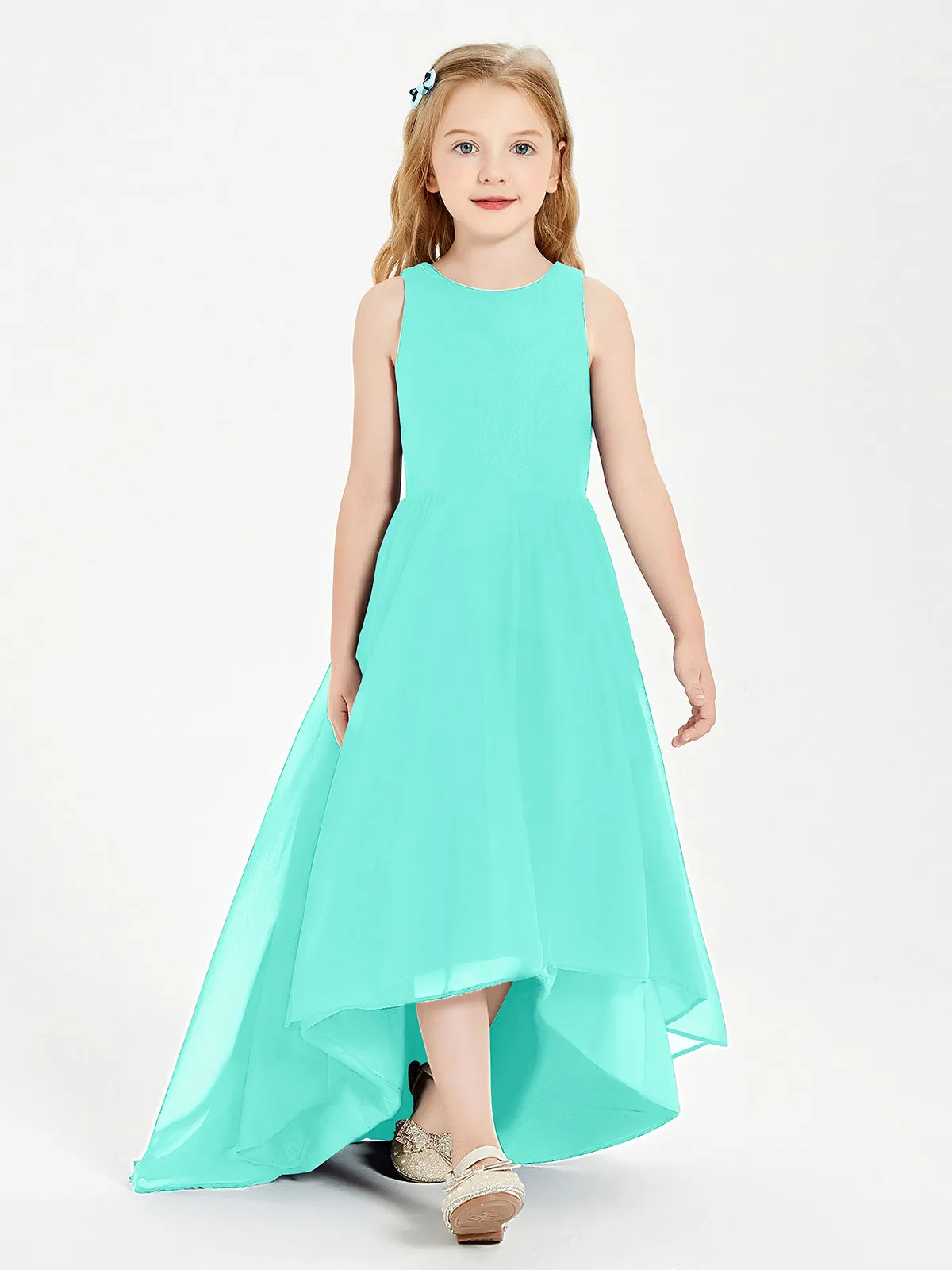 Exquisite Asymmetrical Junior Bridesmaid Dresses Scoop Neck Spa