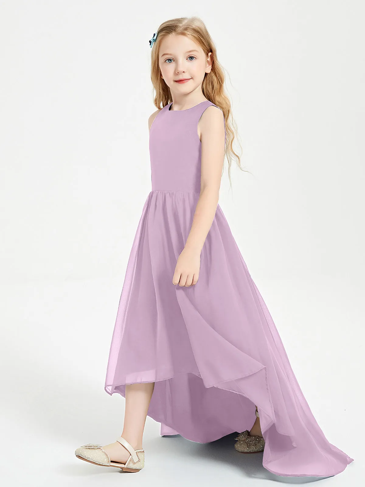 Exquisite Asymmetrical Junior Bridesmaid Dresses Scoop Neck Tahiti