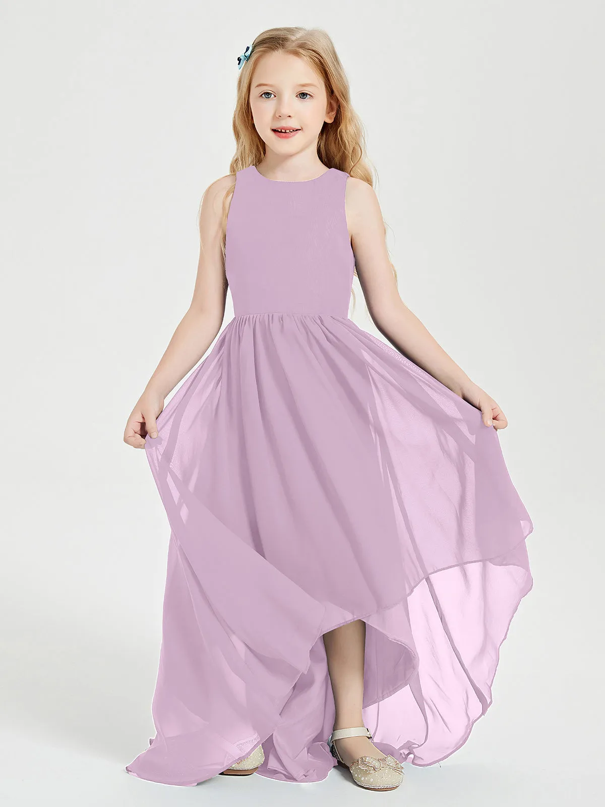 Exquisite Asymmetrical Junior Bridesmaid Dresses Scoop Neck Tahiti