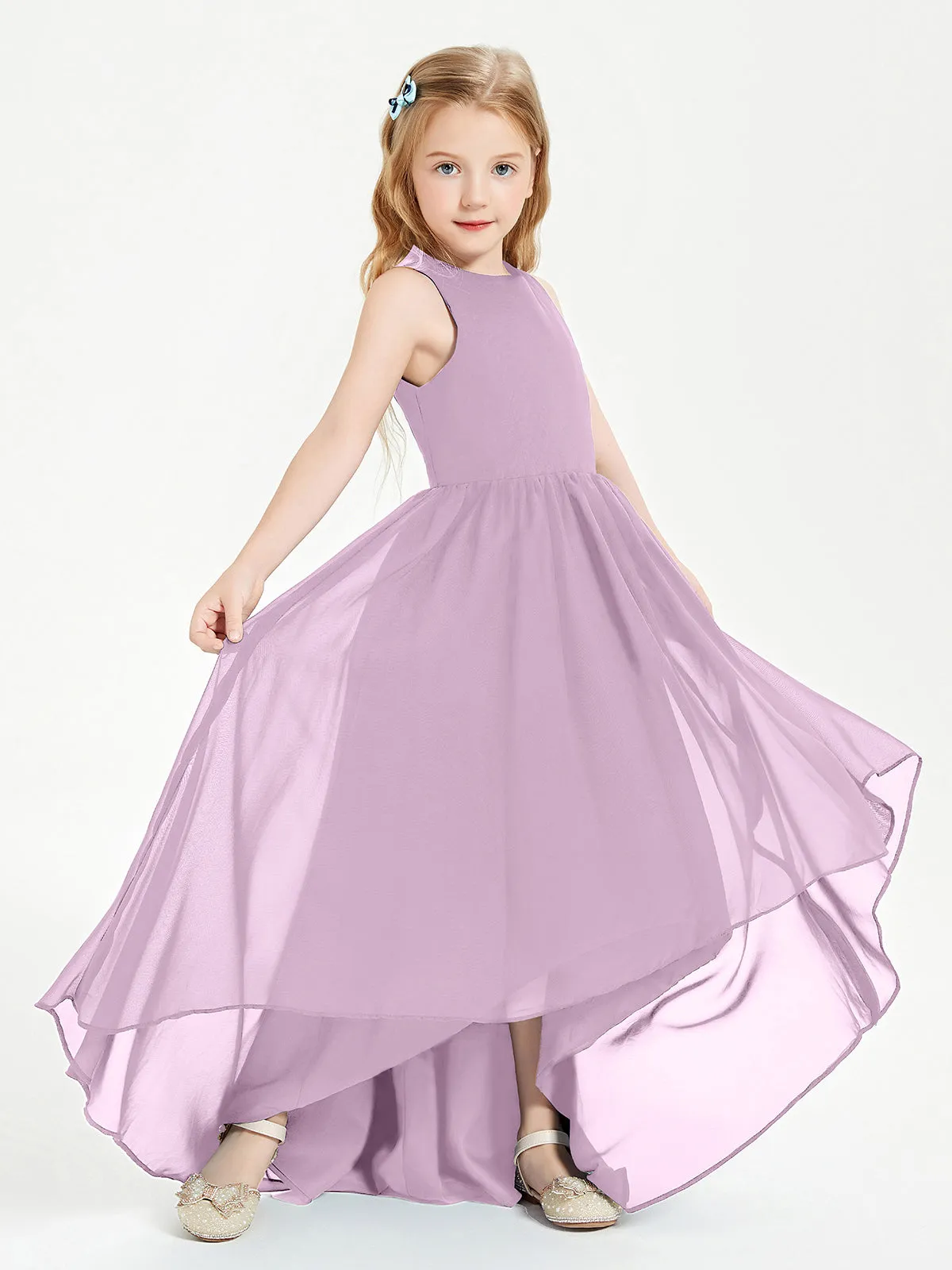 Exquisite Asymmetrical Junior Bridesmaid Dresses Scoop Neck Tahiti