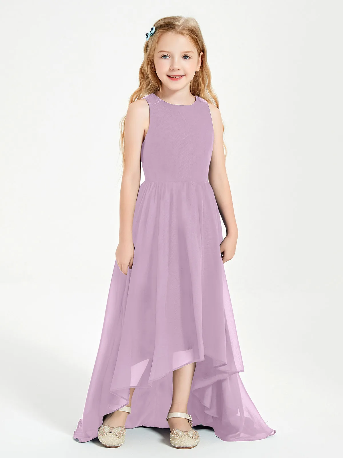 Exquisite Asymmetrical Junior Bridesmaid Dresses Scoop Neck Tahiti