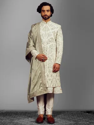 Exquisite Cream Mens Ethnic Sherwani