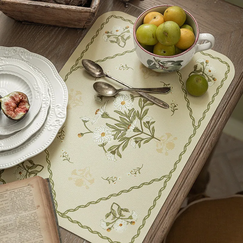 Exquisite Daisy Patterned Placemat (Set Of 2)