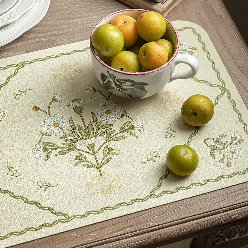 Exquisite Daisy Patterned Placemat (Set Of 2)