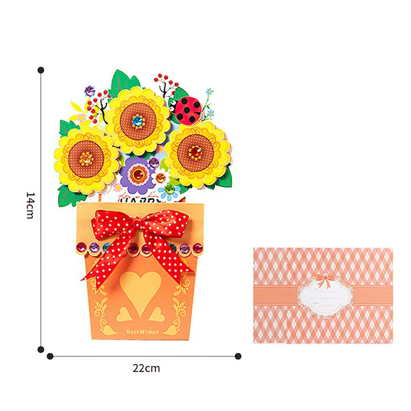 Exquisite Greeting Card Three-dimensional Flower Gifts