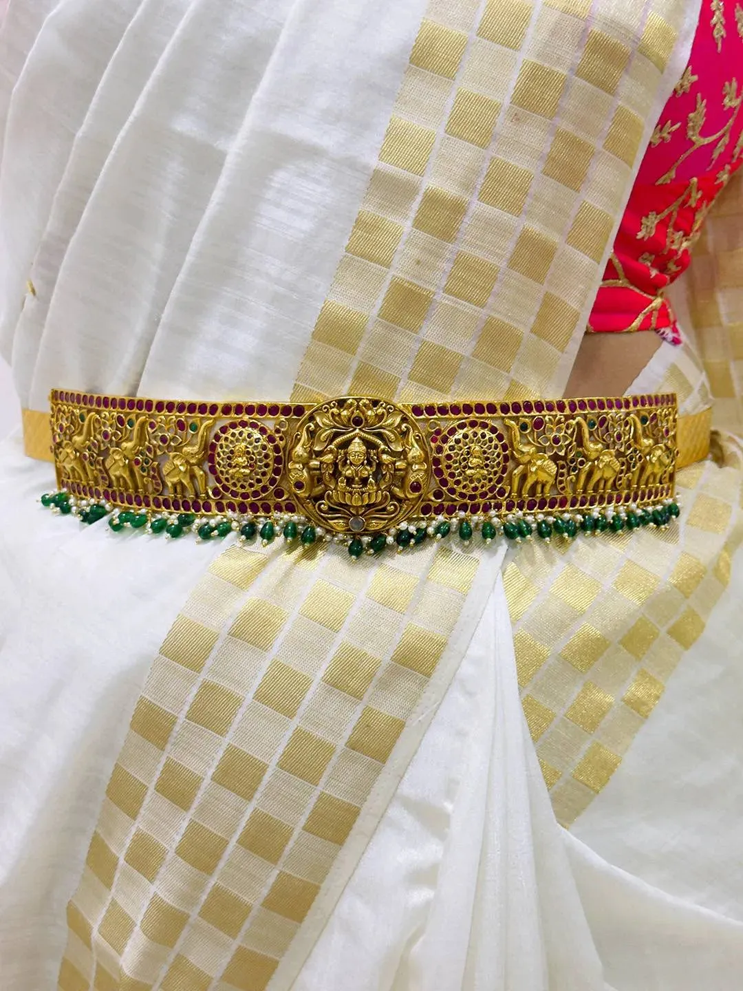 Exquisite Kundan And Kemp Hip Belt